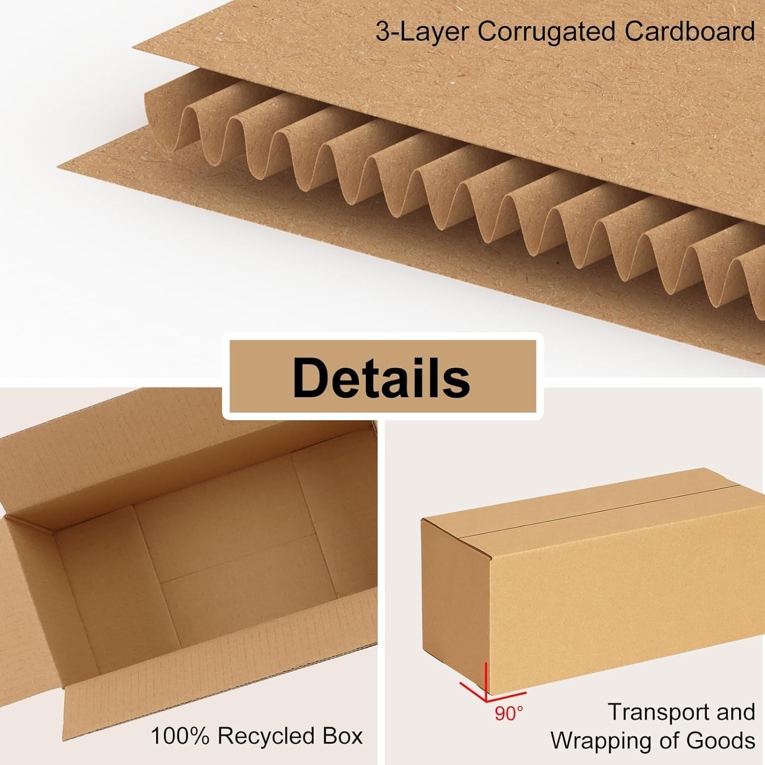 Brand New Shipping Boxes 9x6x3 Inches Brown Cardboard Pack of 40