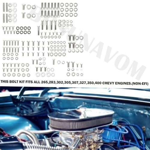Stainless Steel Hex Bolt Kit for Small Block Chevy 265 283 302 305 327 350 – 211
