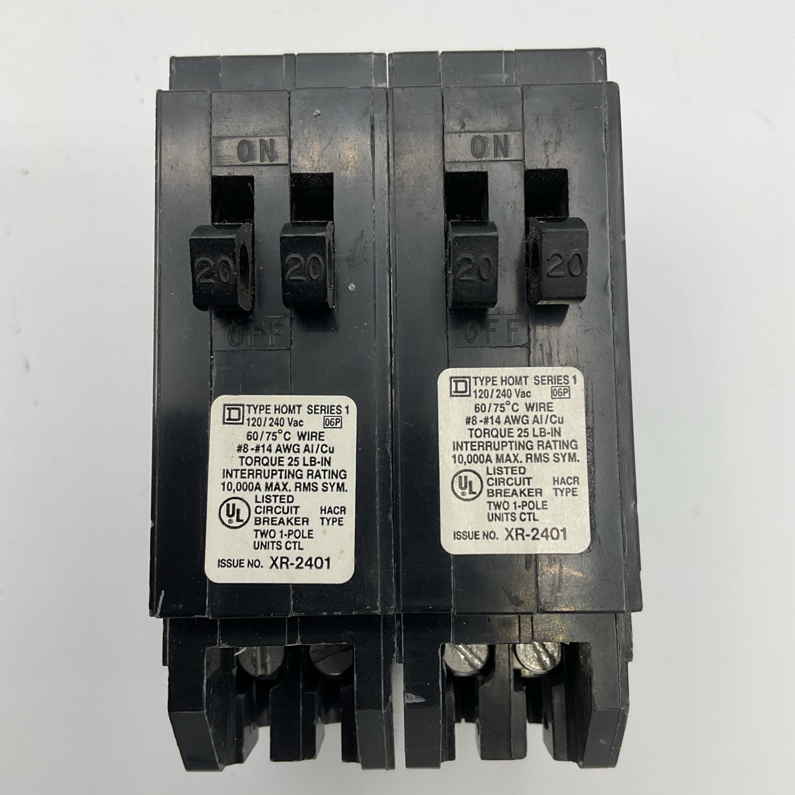Square D HOMT2020 20 Amp 1-Pole 120V Tandem Circuit Breaker