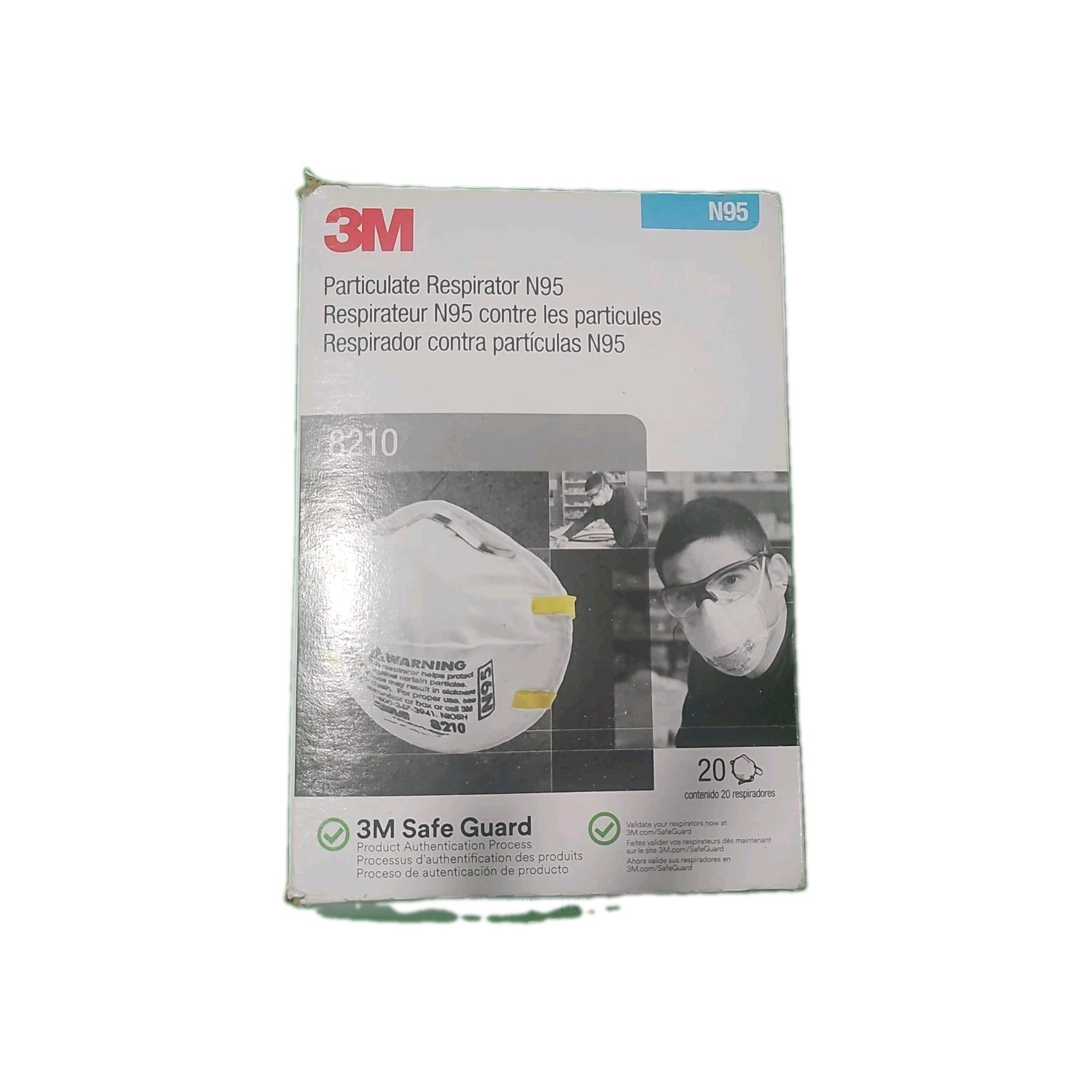 3M 8210 N95 Particulate Respirator Mask Box of 20 EXP 04/2025 NIOSH