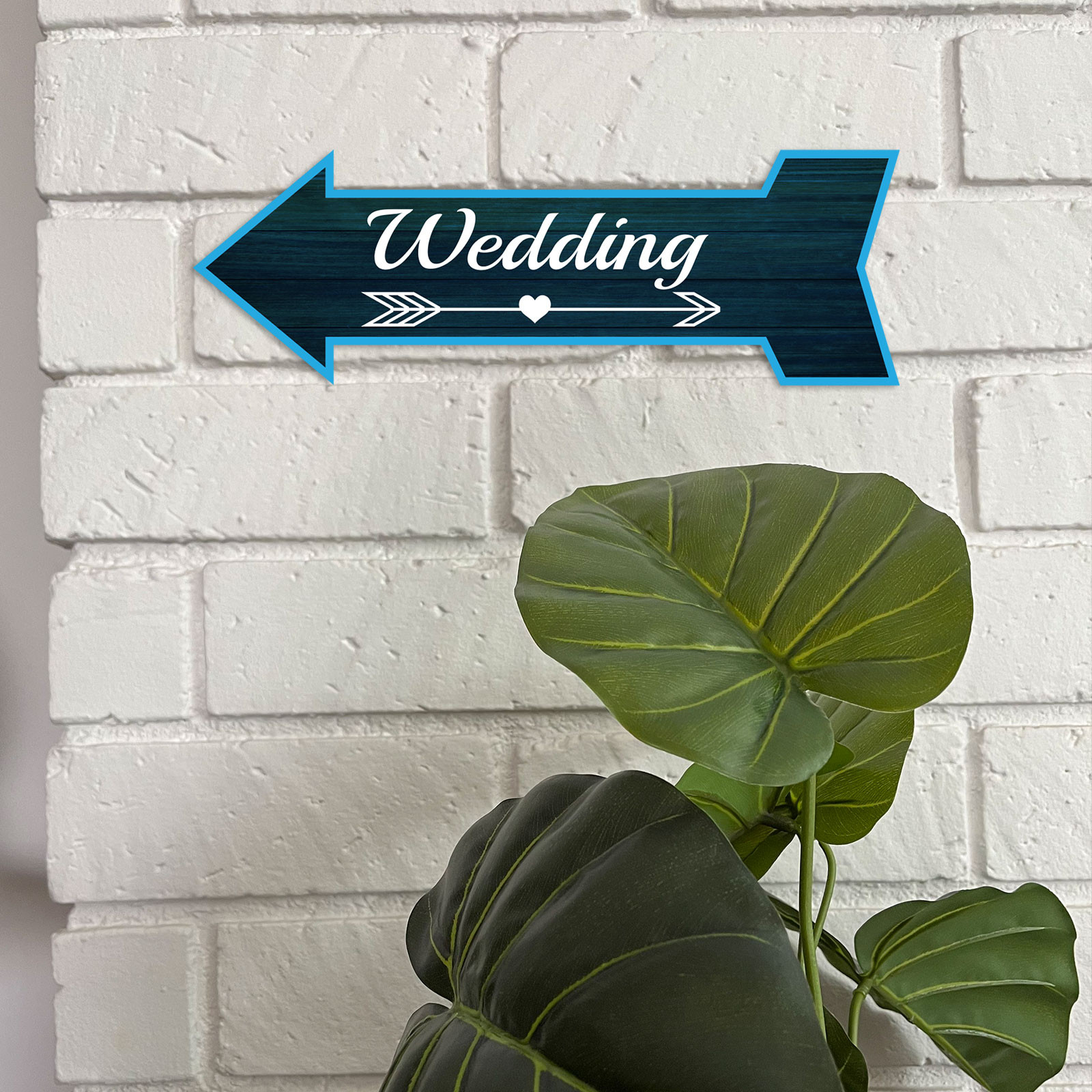 Arrow Shape Wedding 12×4″ Wall or Door Sign | Events & Celebrations Signage