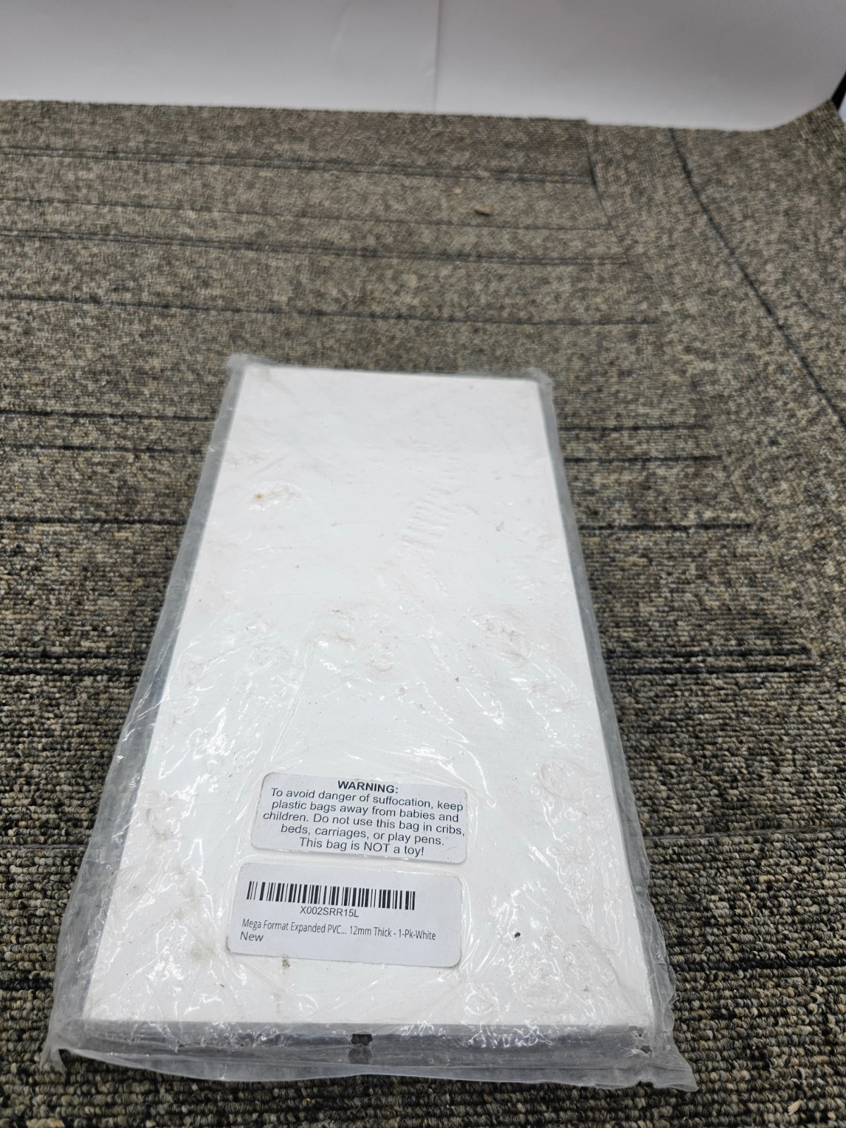 (QTY 3) Mega Format Expanded PVC Plastic Sheets 6″ X 12″ Rigid White 1/2″ Thick