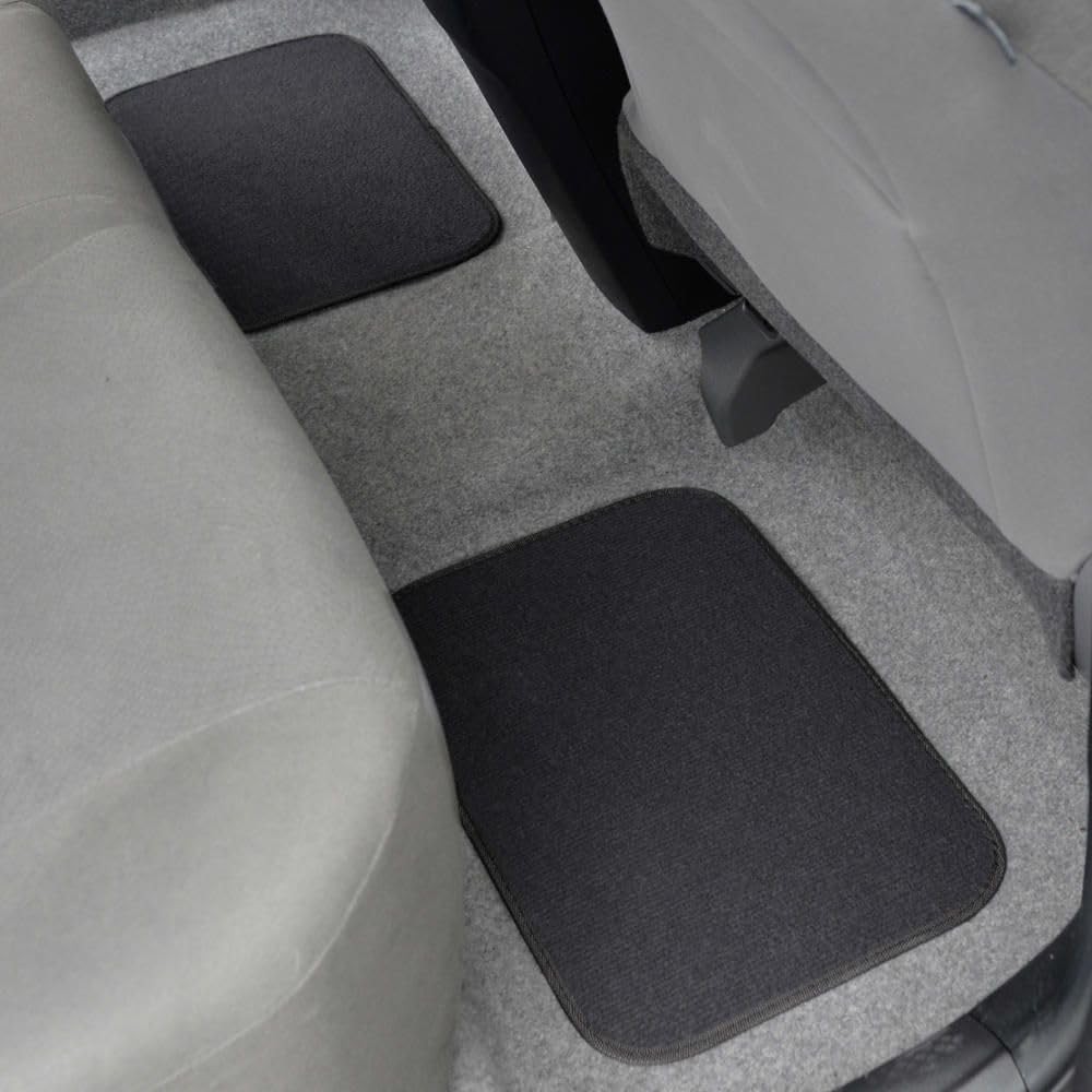 Set of 4 Grey Nylon Rubber Carpet Car Floor Mats Front Rear 11.5×16.5 MT-100