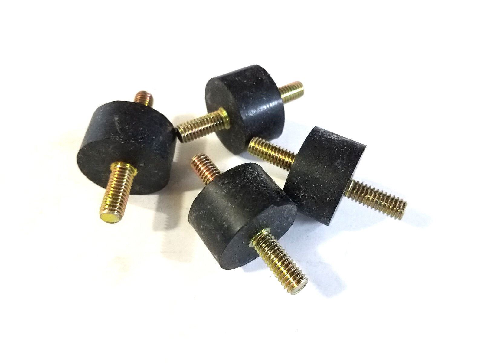 4 Rubber Vibration Isolator Mounts(1-1/4 Dia x 3/4 Thk) 5/16-18 x 3/4″ Long Stud