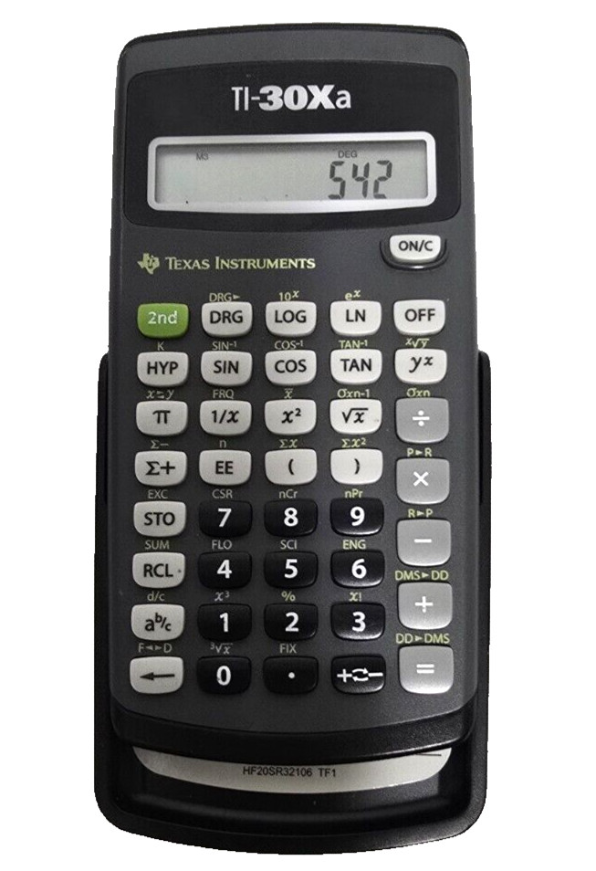 Scientific Calculator TI-30XA Texas Instruments Handheld Tested Working Student