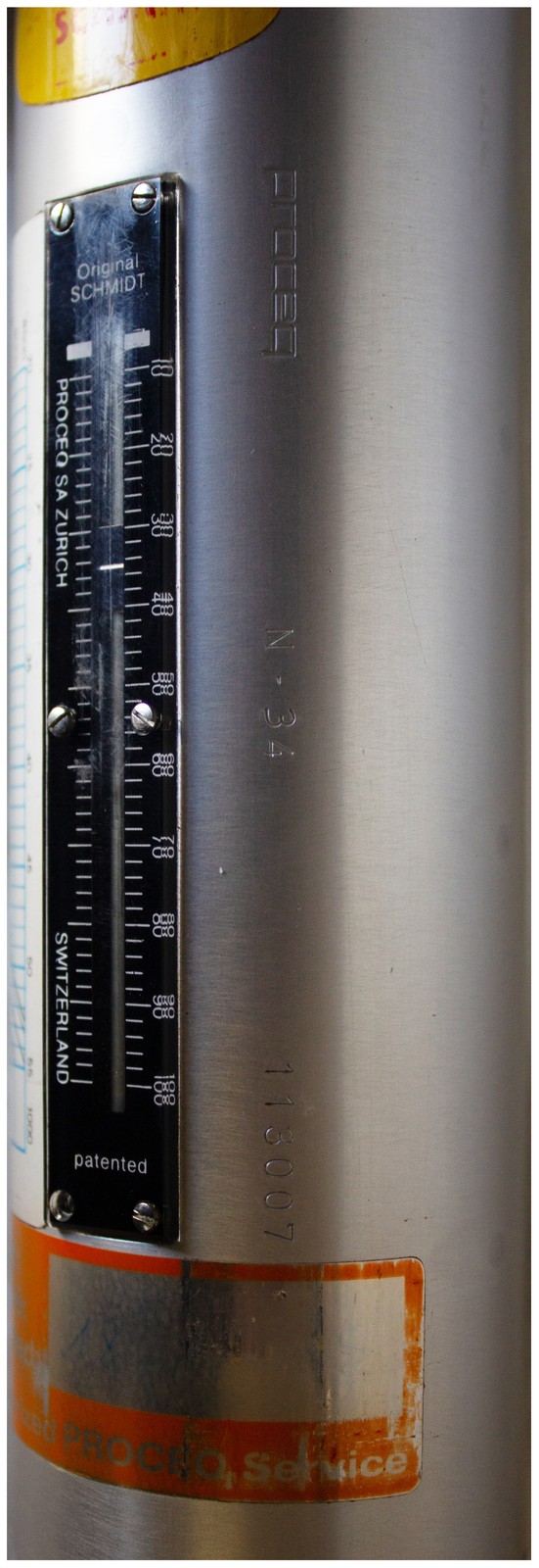 PROCEQ ORIGINAL SCHMIDT Concrete REBOUND HAMMER Type N-34 SWITZERLAND Tester 90s