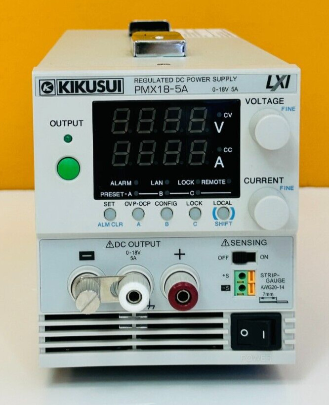 Kikusui PMX18-5A 18 V, 5 A, USB, RS-232C, Programmable DC Power Supply. Tested!