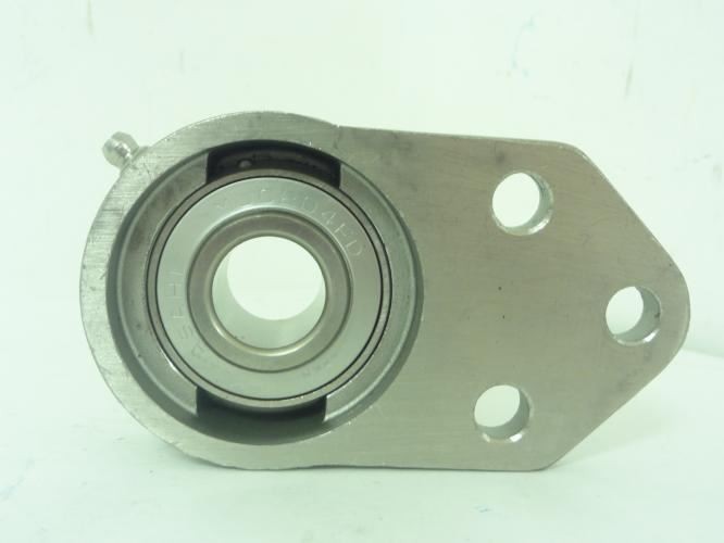 193937 New-No Box; AMI MUCFB204 Flange Mounted Bearing; 20mmID; 3-Bolt; SS