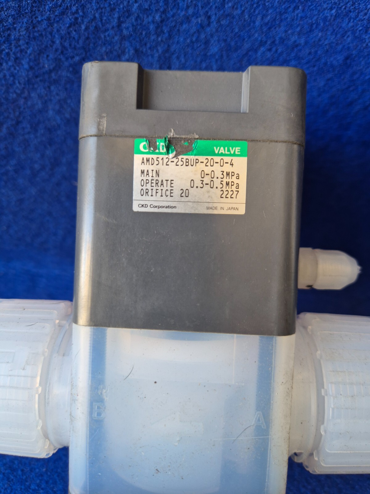 CKD Valve AMD512-25BUP-20-0-4 Air Operated Valve for Chemical Liquids 0-0.3 MPa.