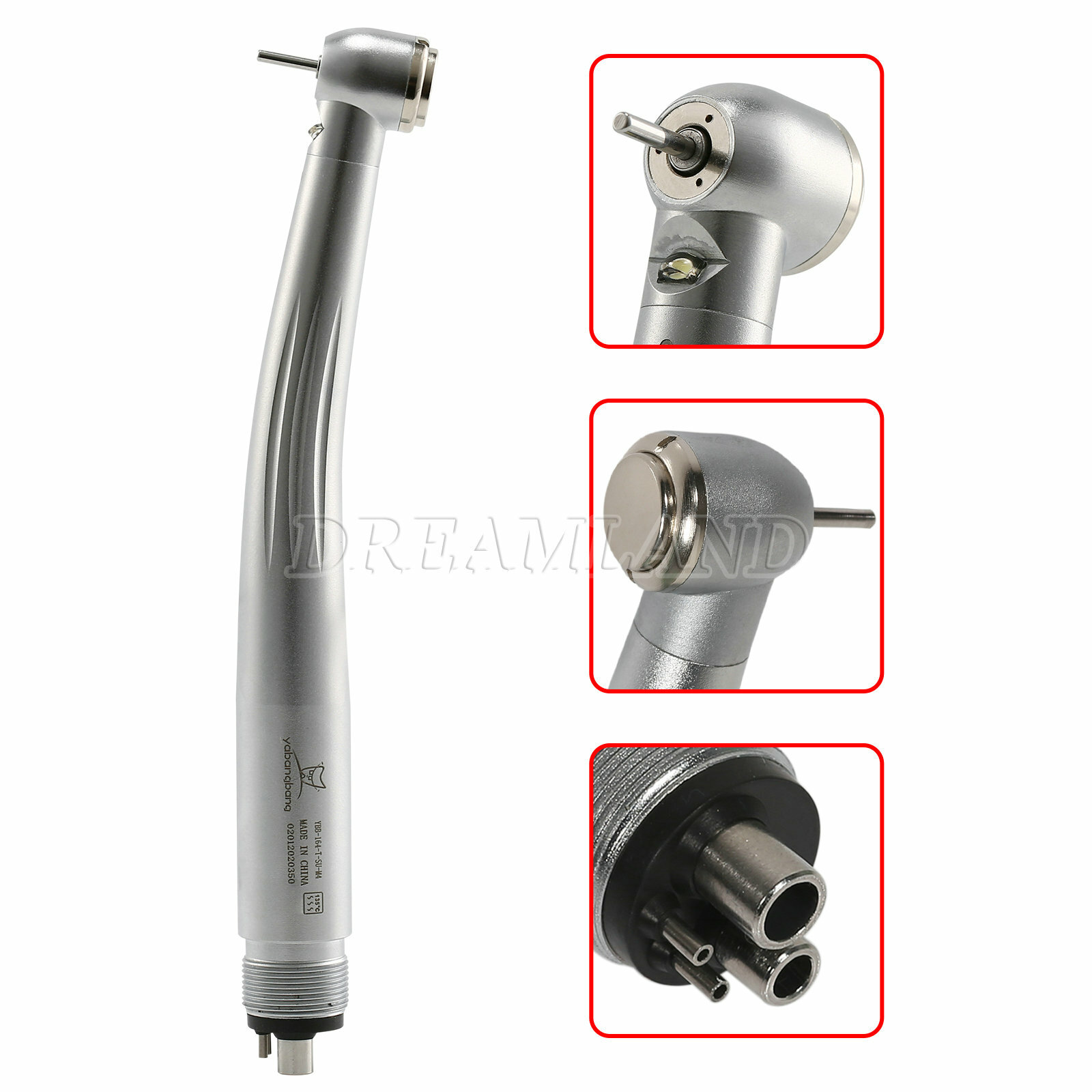 LED Fiber Optic Yabangbang E-generator Dental Handpiece High Speed 4/2Hole -CN
