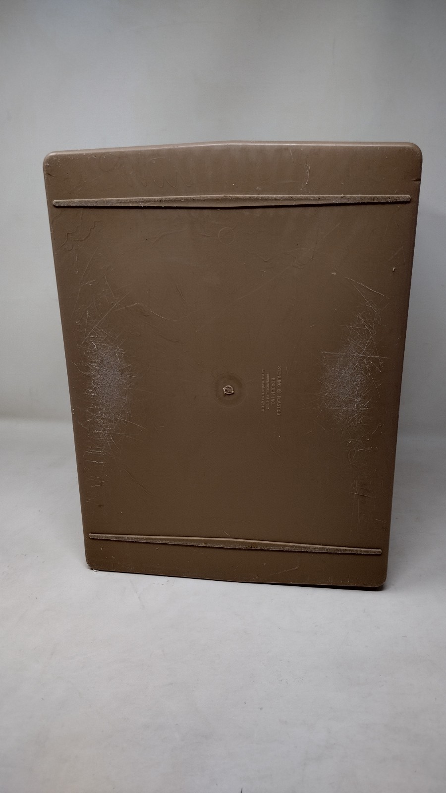 Vintage Sterling Plastics Company Tan jumbo File Folder Box Storage USA 1970s 2