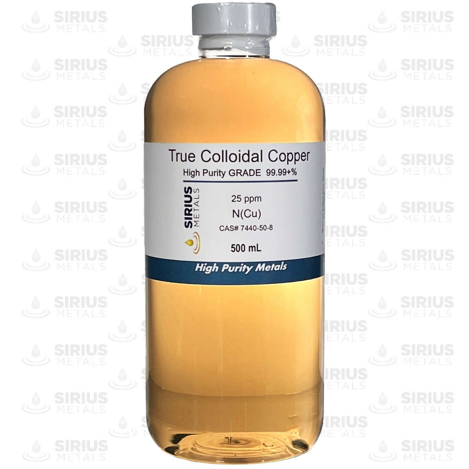True Colloidal Copper NanoParticles (CuNPs): 25 ppm – 500 mL in Plastic