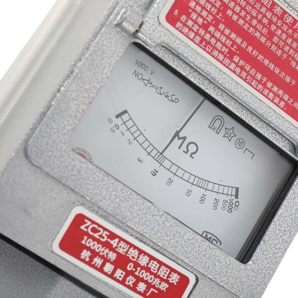 0-1000MΩ Megger Meter Insulation Resistance Tester Meter Megohmmeter Set 1000V