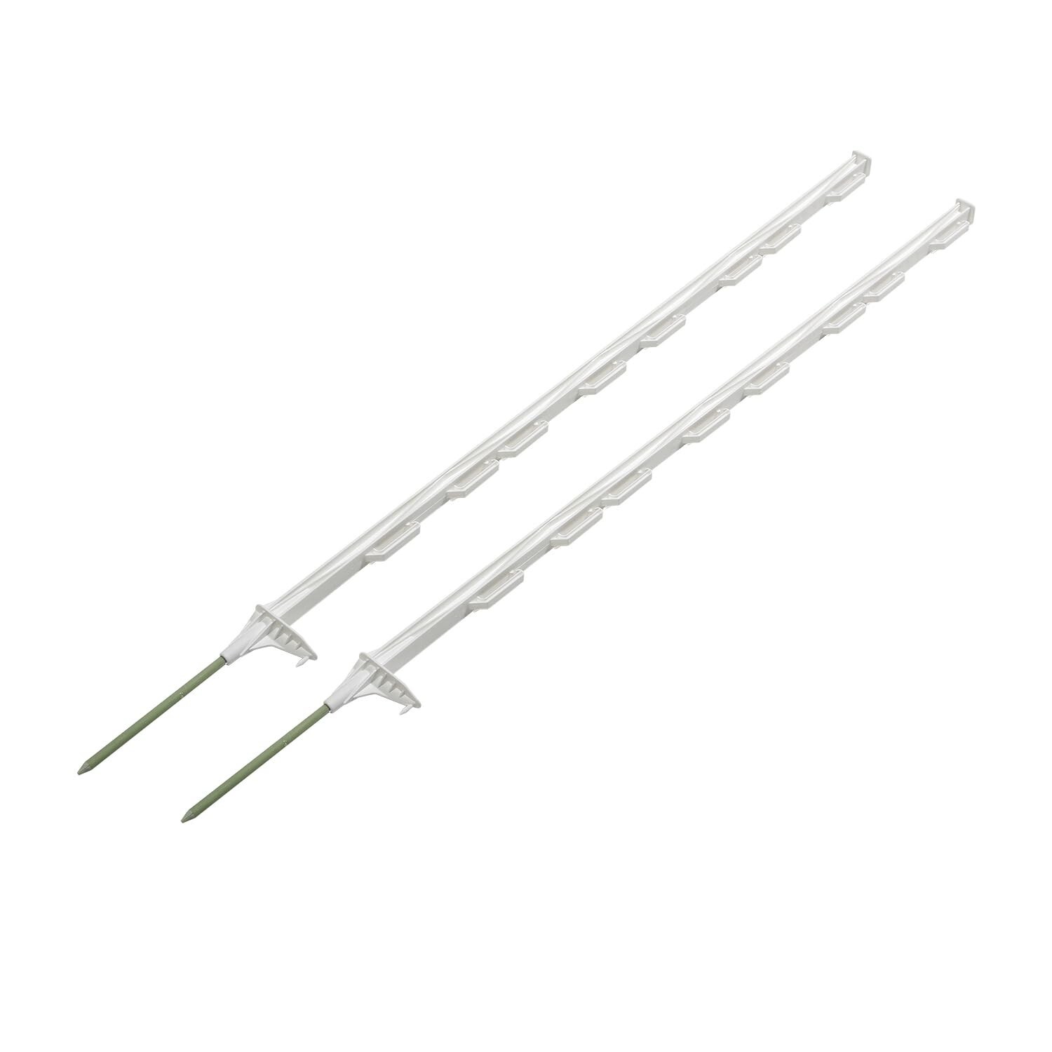 50-Pack 48″ Step-in Posts with Clips – Reinforced Poly with Galvanized Spike – E