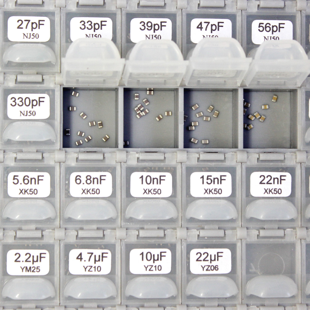 AideTek 0805 size 55 values 10PC/Value Capacitor Kit in BOX-ALL-72 free Tweezers