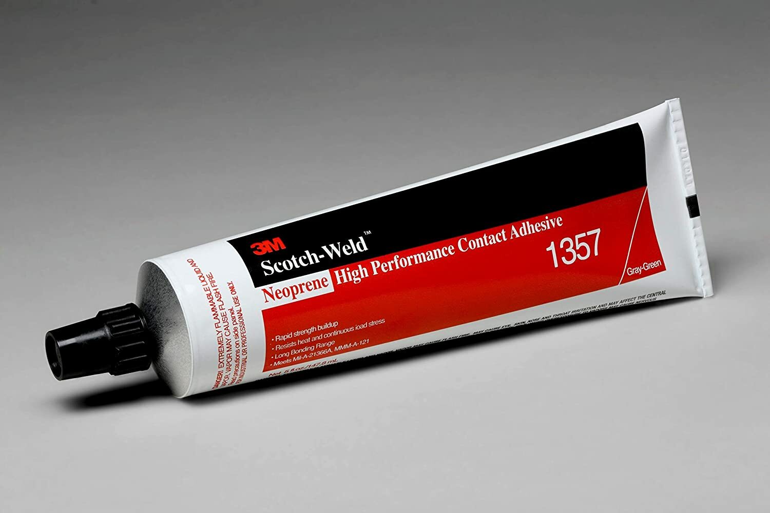 3M™ Neoprene High Performance Contact Adhesive 1357 Gray-Green, 5 Ounce Tube
