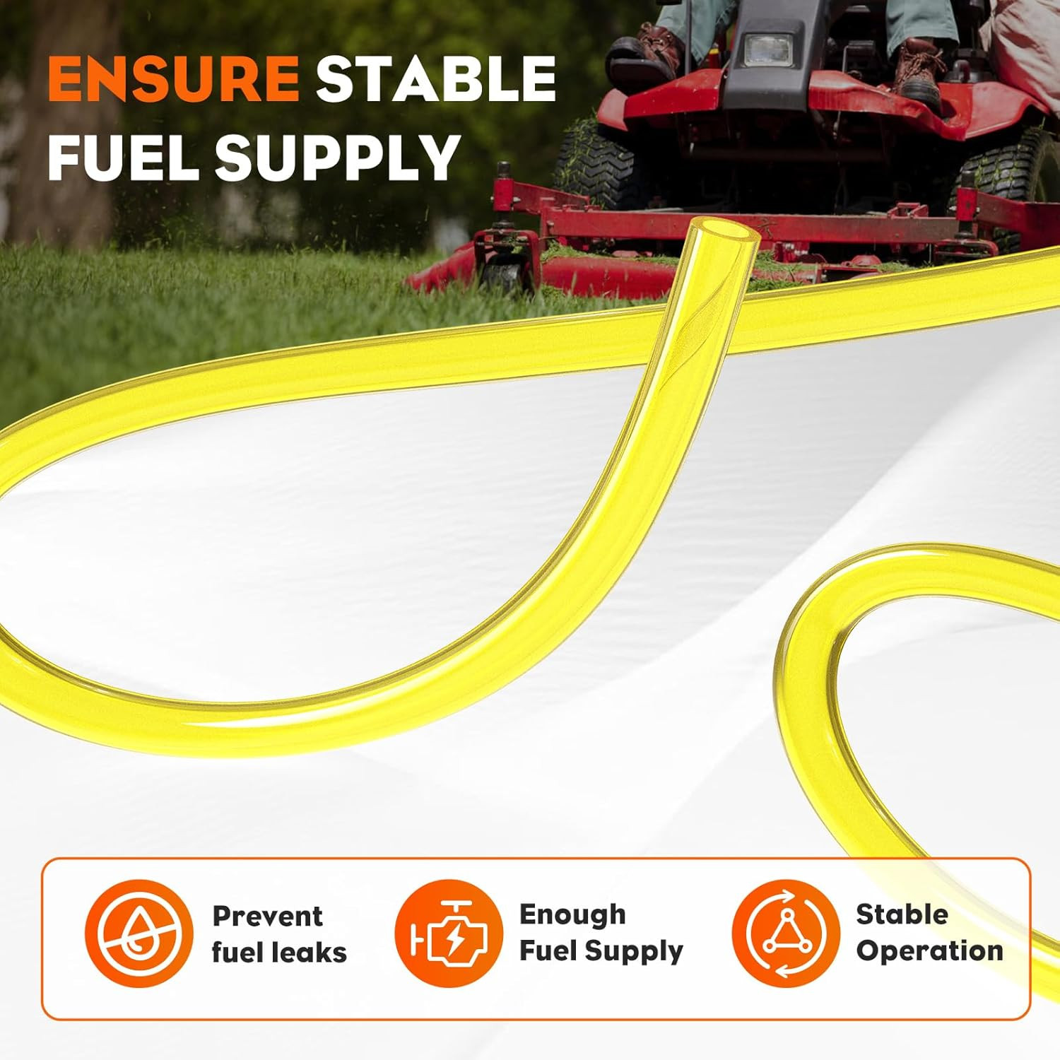 10Ft Fuel Line Hose Tygon Fuel Tube I.D 1/4″ X O.D 3/8″ (6.35 Mm X 9.5 Mm) with