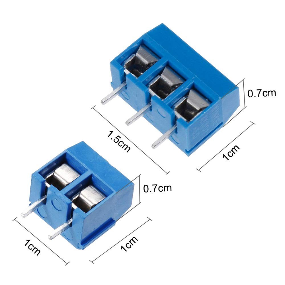 60pcs 5mm Pitch 2 & 3 Pin PCB Mount Terminal Block Connectors for Arduino