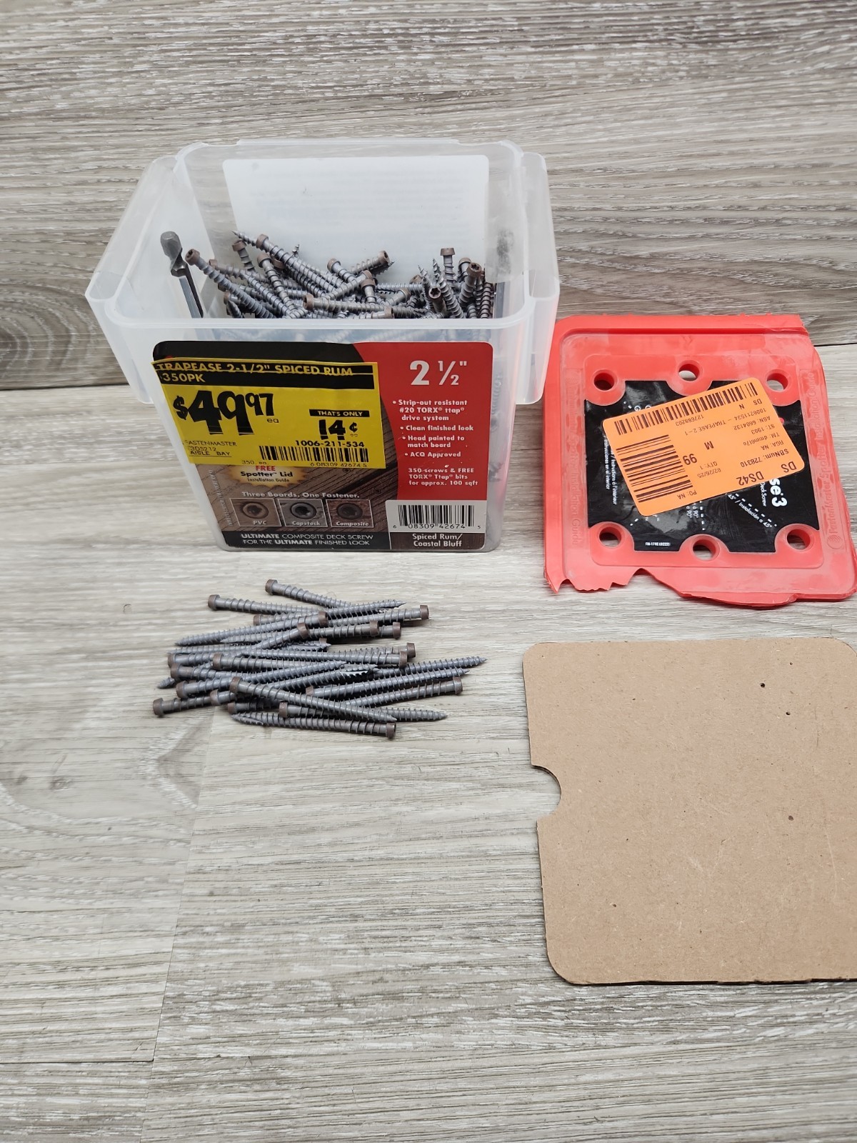 FastenMaster TrapEase 3 2-1/2 in. Torx Composite Head SPICED RUM/COASTAL 325pcs
