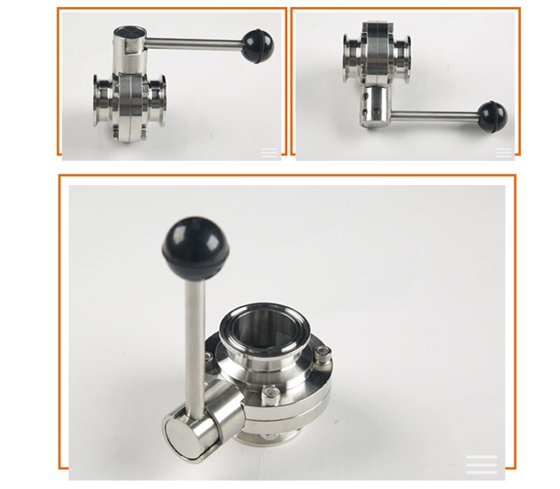 Sanitary Butterfly Valve 6Inch Tri Clamp Clover Tri Clamp Valve with Pull Handle