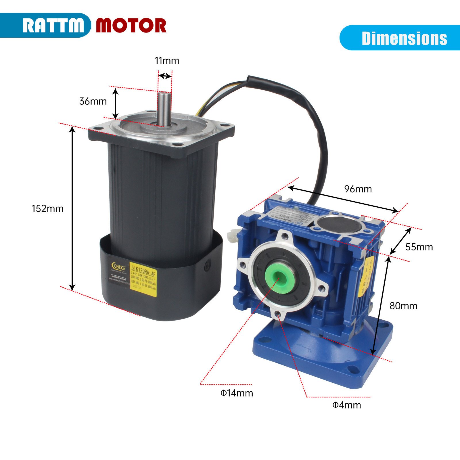 〖US〗120W AC Adjustable Variable Gear Motor 110V NMRV30 1600RPM w/ Speed Governor