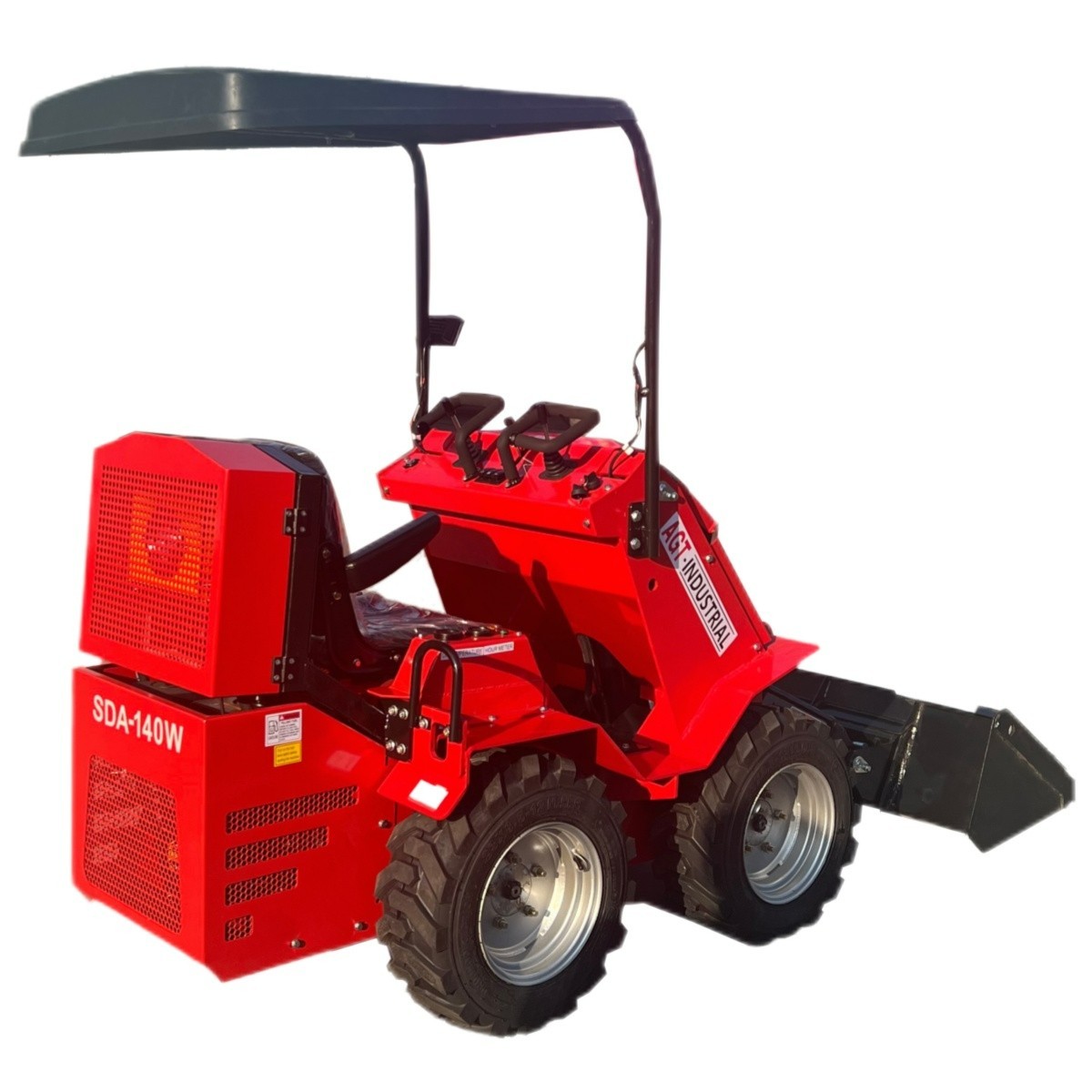 Agrotk Mini Skid Steer 0.8Ton Compact Wheel Loader Ride-on RATO Engine For Farms