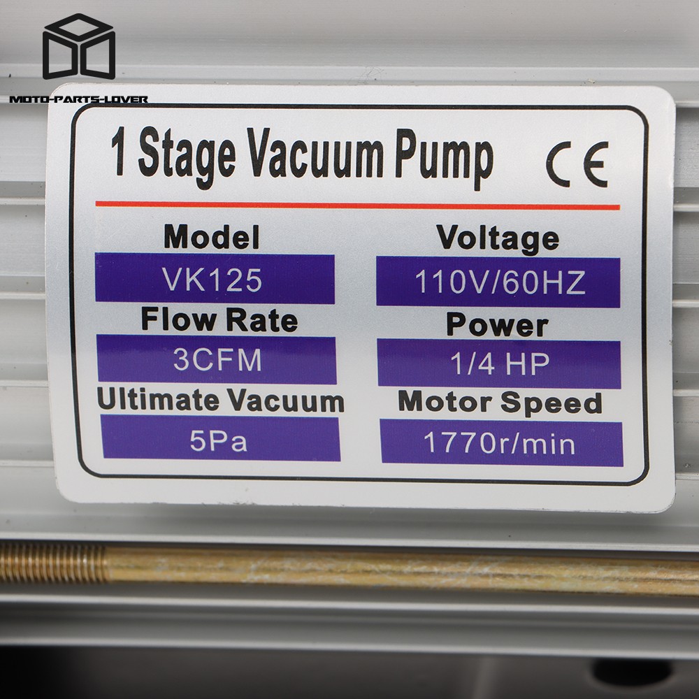 3 CFM 110V / 60HZ AC Manifold Gauge Set Air Vacuum Pump HVAC & R134A Kit