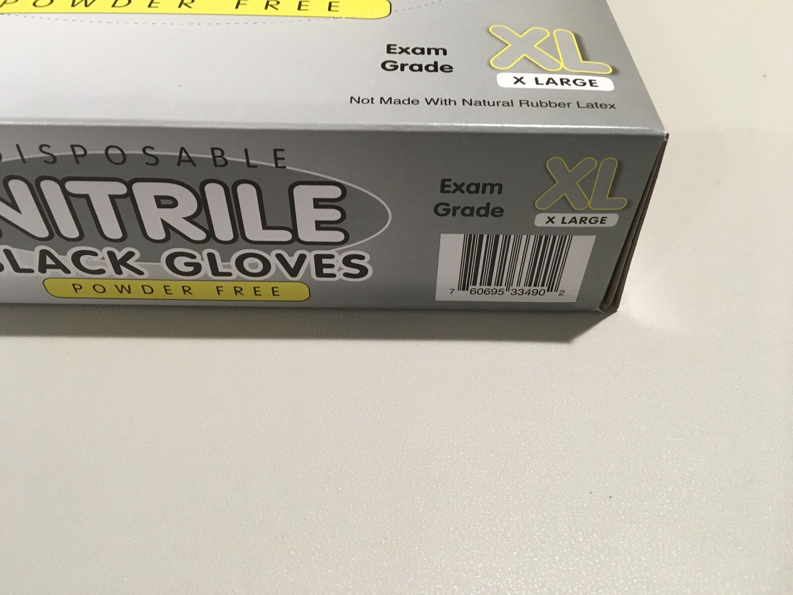 SUNSET DISPOSABLE NITRILE BLACK GLOVES BOX OF 1,000 EXAM GRADE POWDER FREE XL