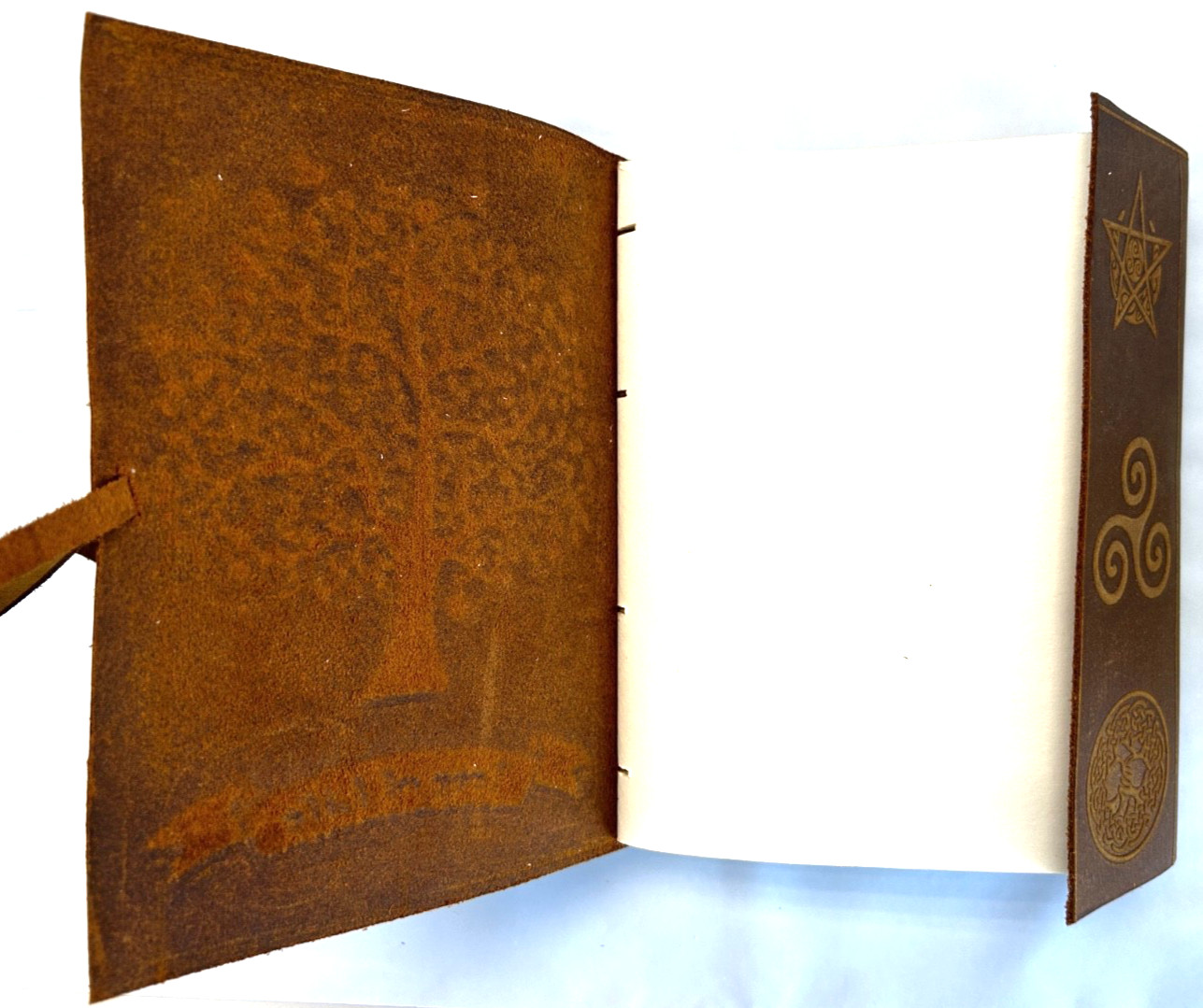 2-Pack Handcraft Genuine Leather TAN Diary Journal Notebook Tree of Life 110-Pgs