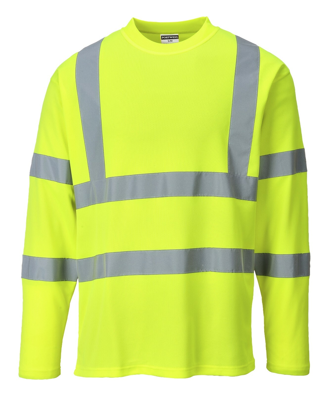 Portwest S278 Reflective Hi-Vis Cotton Comfort Long Sleeved Safety T-Shirt ANSI