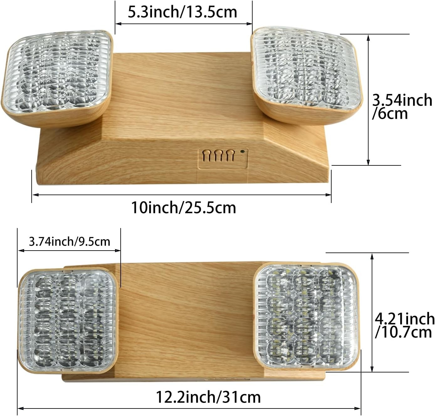 Plug in Emergency Lights for Business Home Power Failure 4Hours 300lm LED Rechar