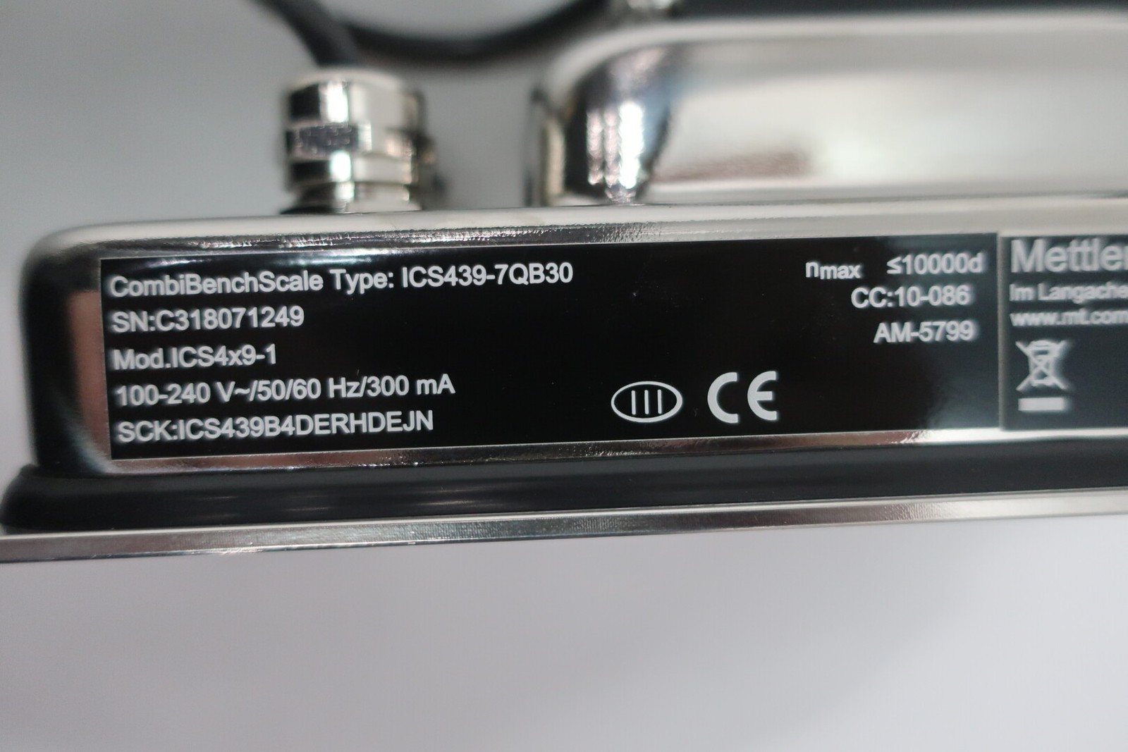 Mettler Toledo ICS439-7QB30 Digital Scale Termial