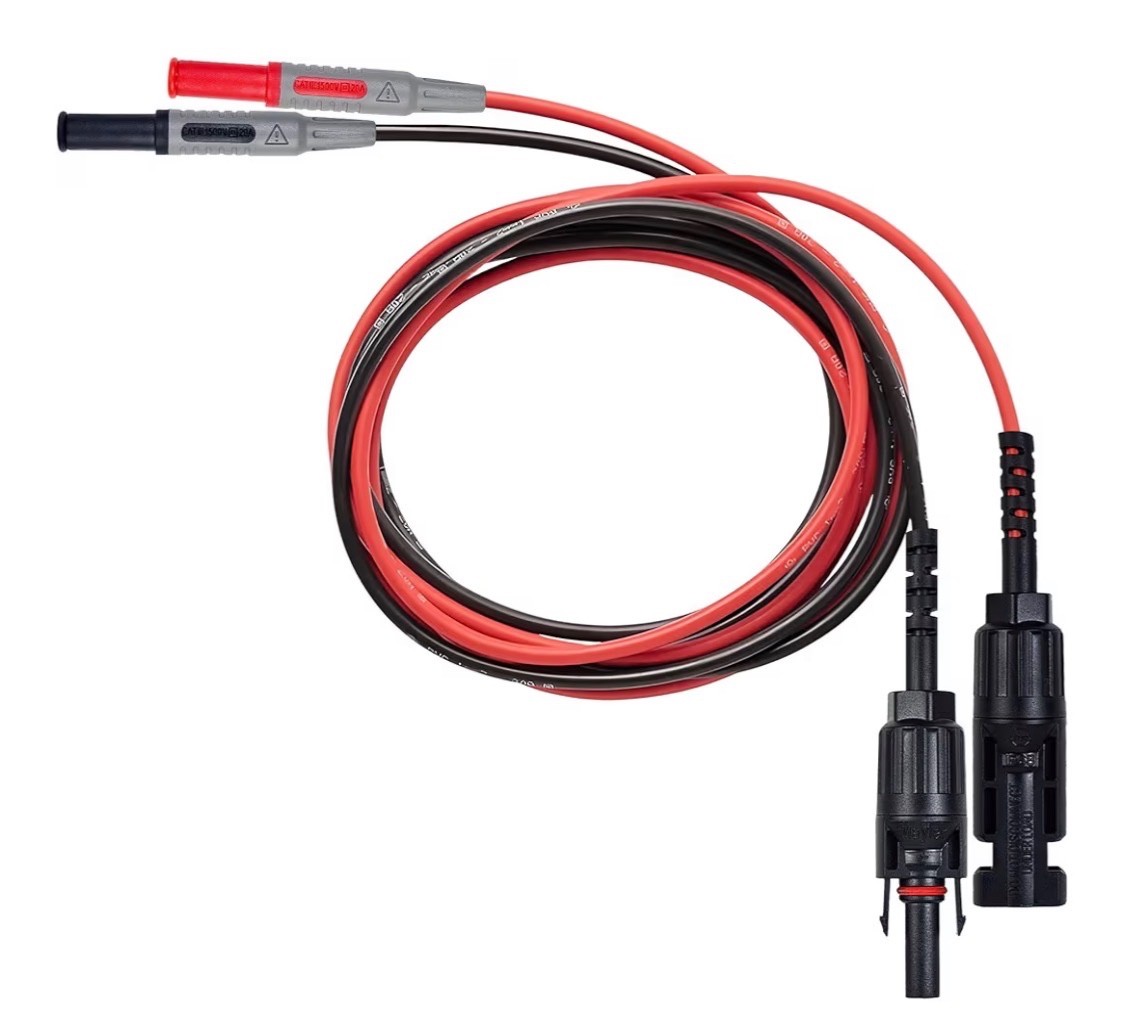 PVLEAD1 Solar to 4mm Test Lead Set, Solar Test Cables Wires 1000V/20A for Photo