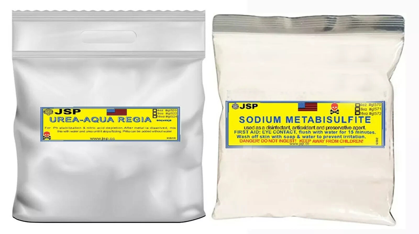 Gold Recovery Kit 1 lb Sodium Metabisulfite 1 lb Urea for Scrap Metal Refining