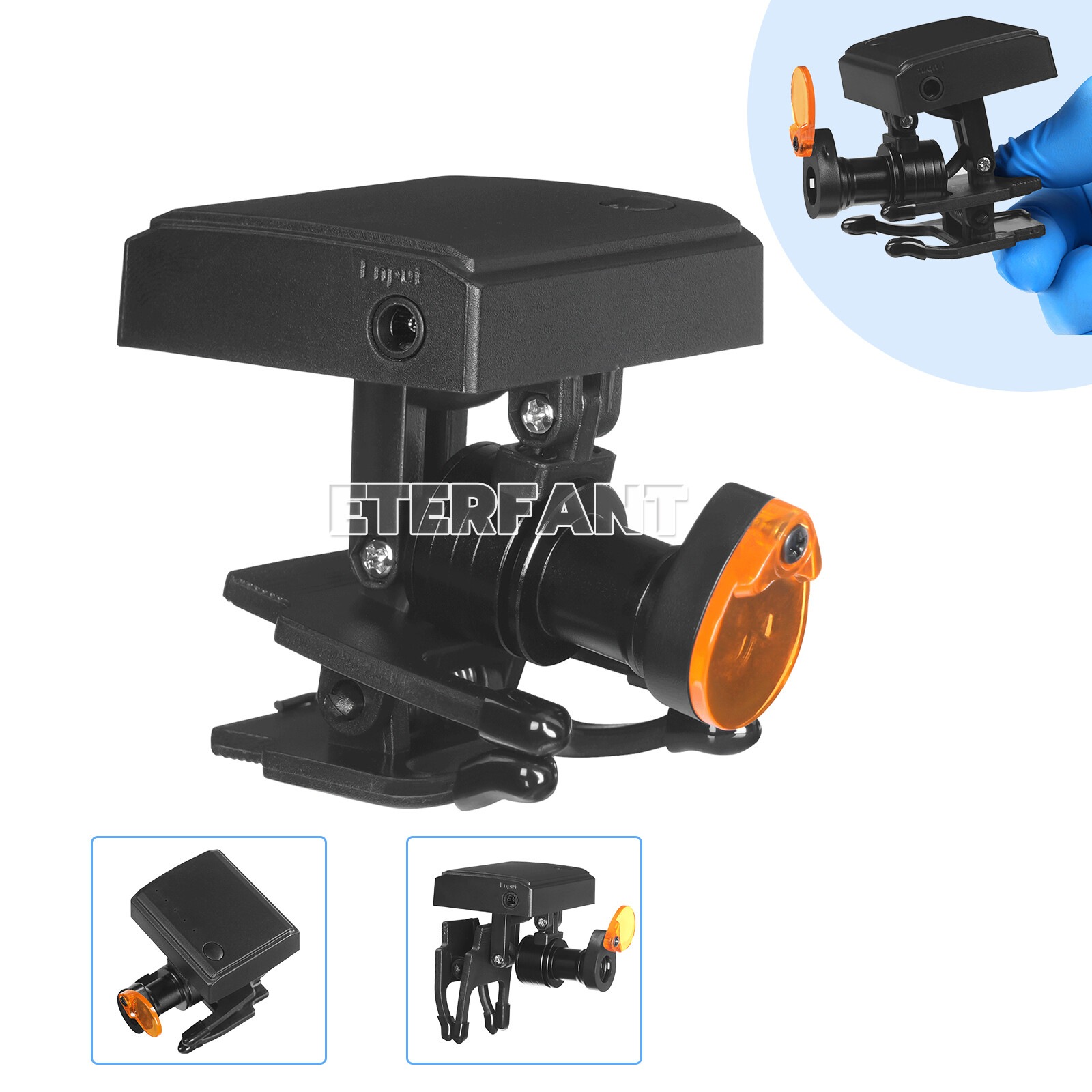 ETERFANT 5W Wireless Dental LED Headlight with Filter for Binocular Loupe Glasse