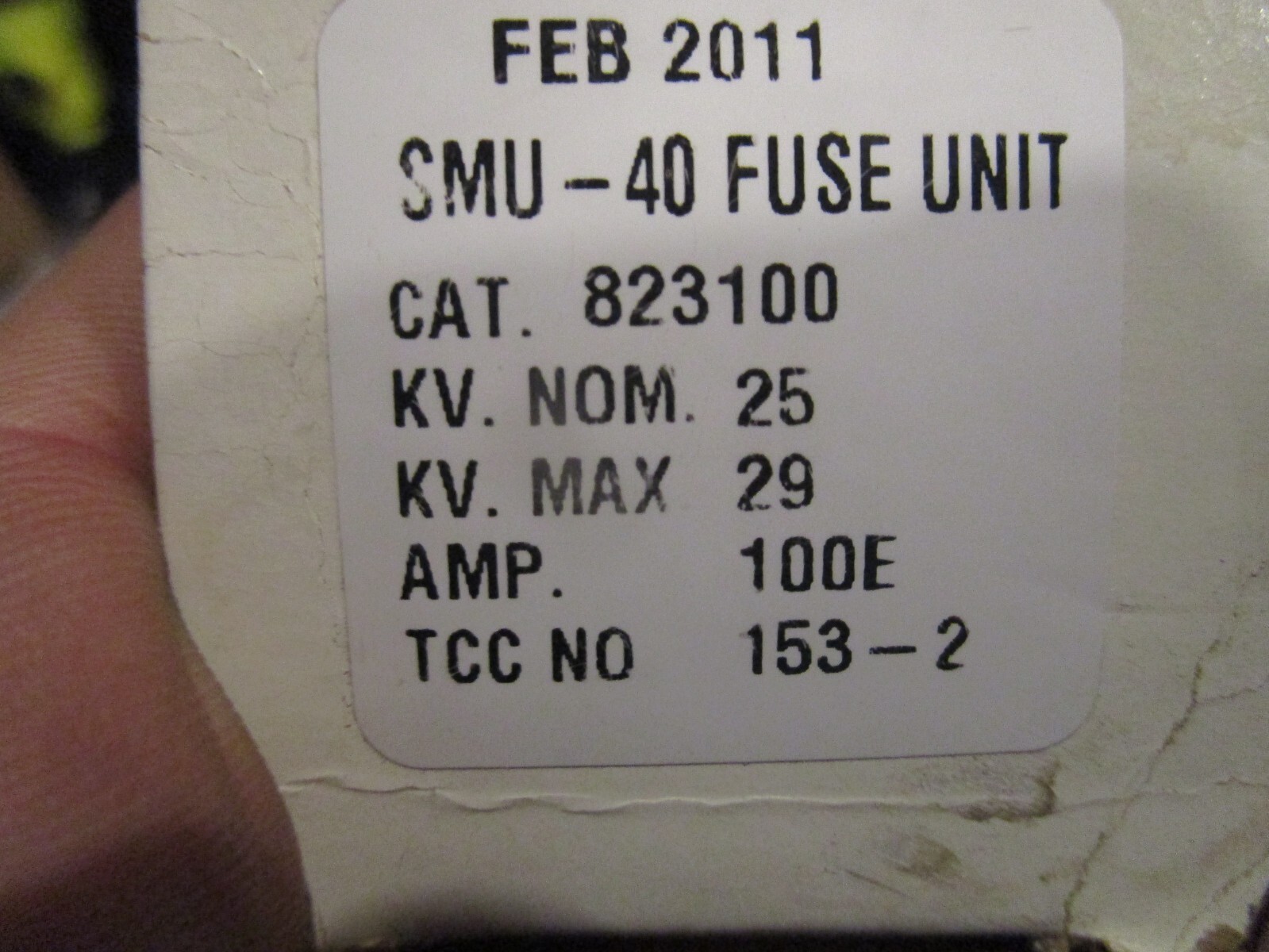 S&C SMU-40 POWER FUSE UNIT, 25.000 AMP, R0320