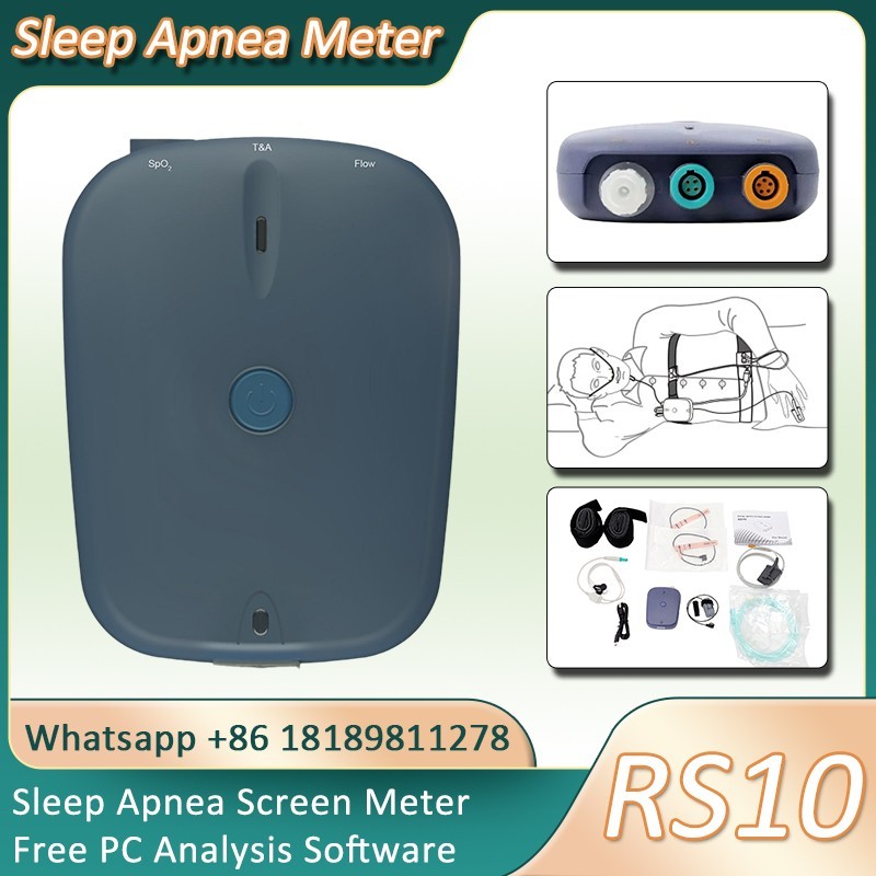 Sleep Apnea Screen Meter RS10 Spo2 PR Nose Air Flow Free PC Analysis Software