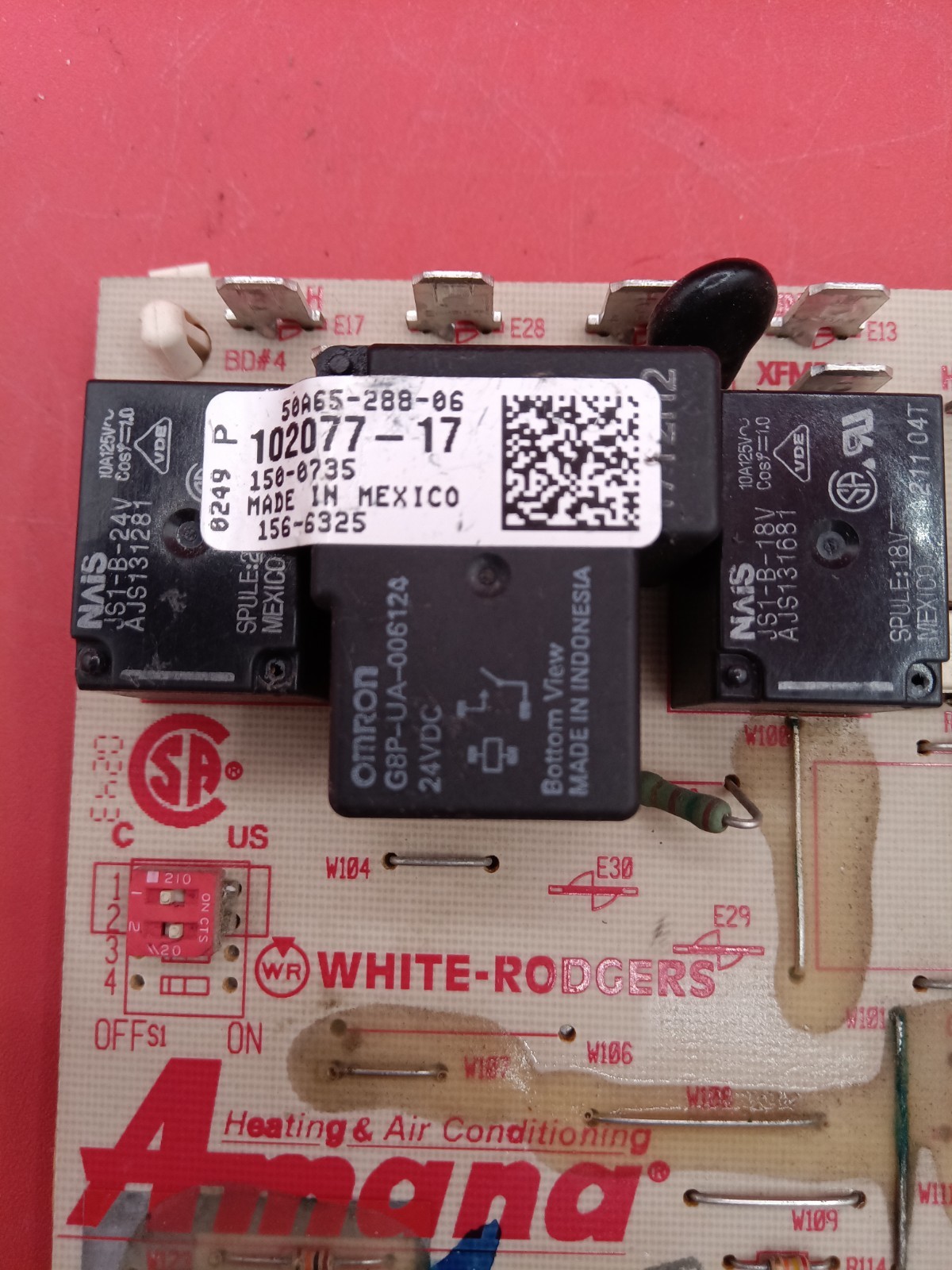 50A65-288-06 Furnace Control Board 102077-17