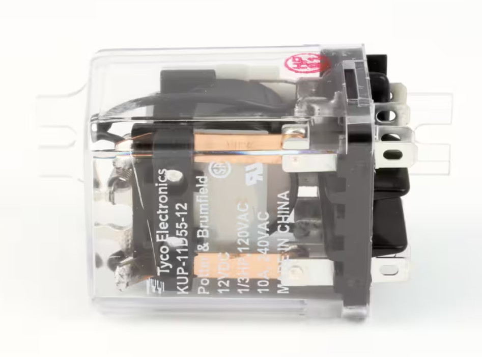 Cleveland KUP-11D55-12, Relay, 12VDC, 10A, DPDT, Horizontal Gas Agitator