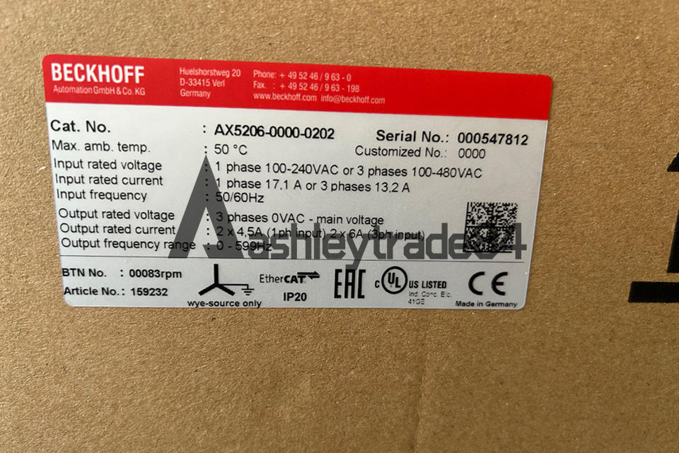 1PC NEW BECKHOFF Servo Drive AX5206-0000-0202
