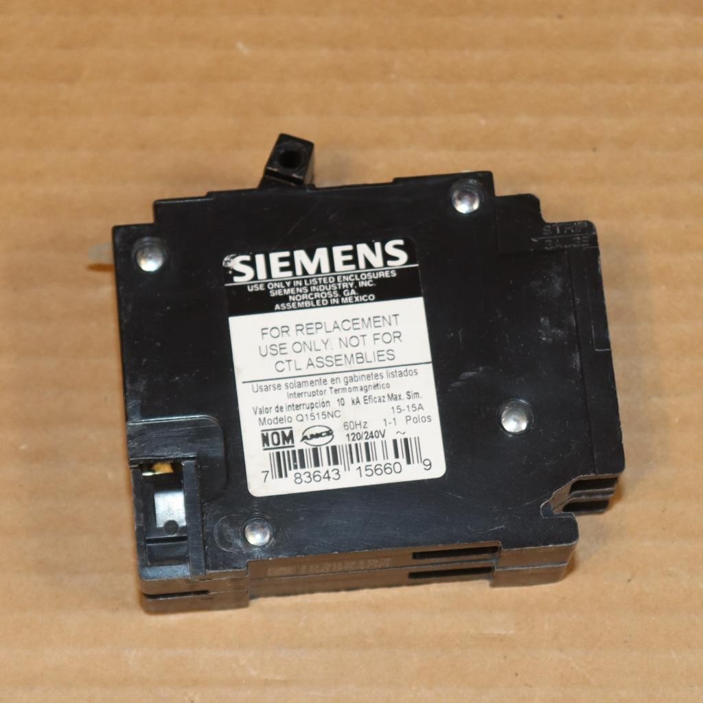 One New Siemens ITE Q1515NC Tandem 1 Pole 15 Amp Plug In Breaker GN#23-25
