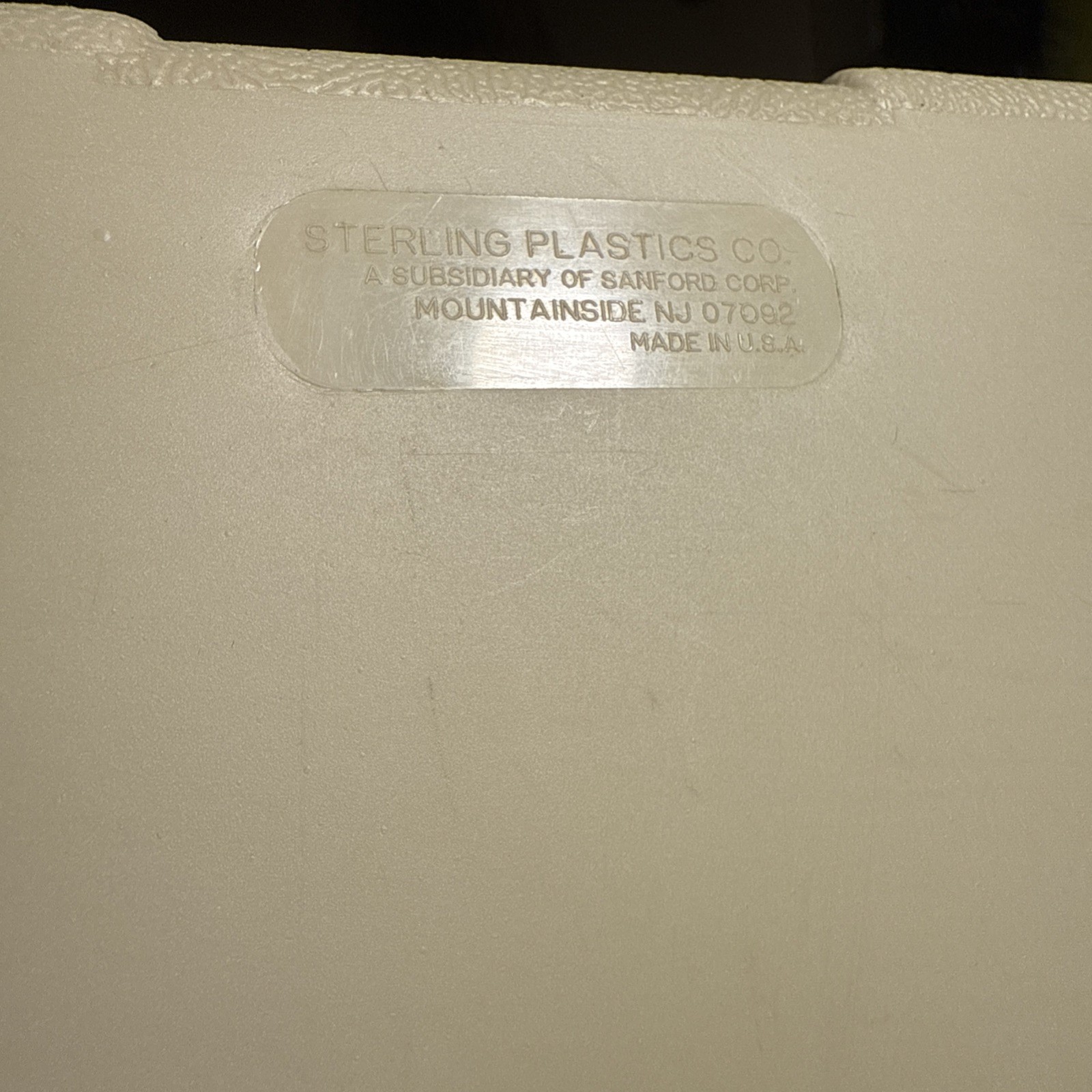 Vintage Sterling Plastics Co. Beige Storage Box 1970’s Made In USA
