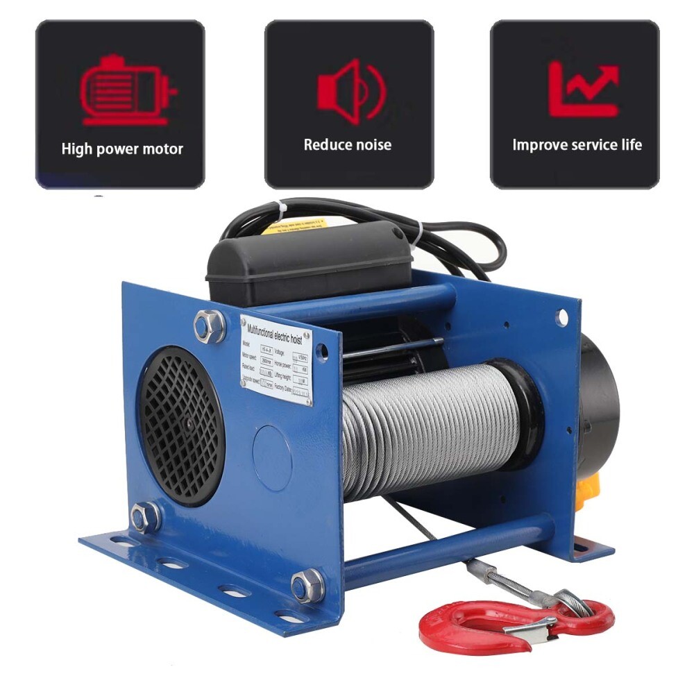Electric hoist winch 880 lbs Heavy Duty Electric Winch 98ft Rope