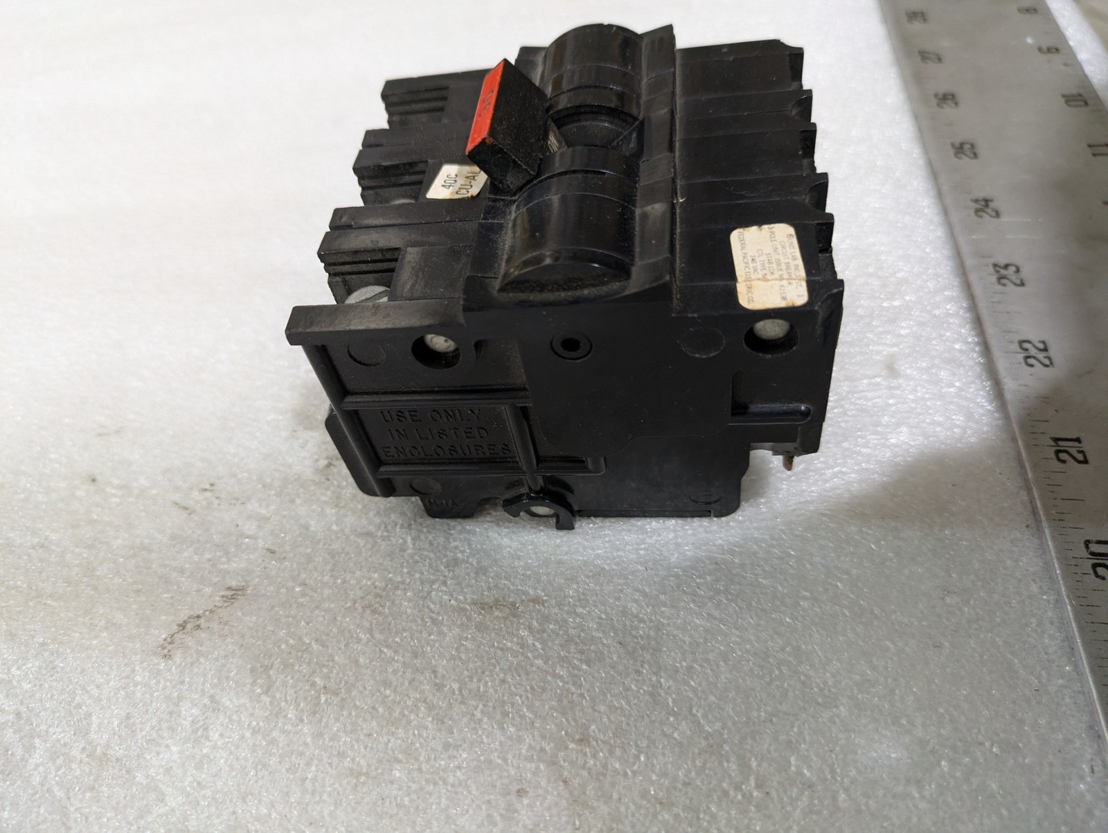 Federal Pacific Electric Stab-Lok 3-Pole Circuit Breaker 240VAC CTL Type FPE