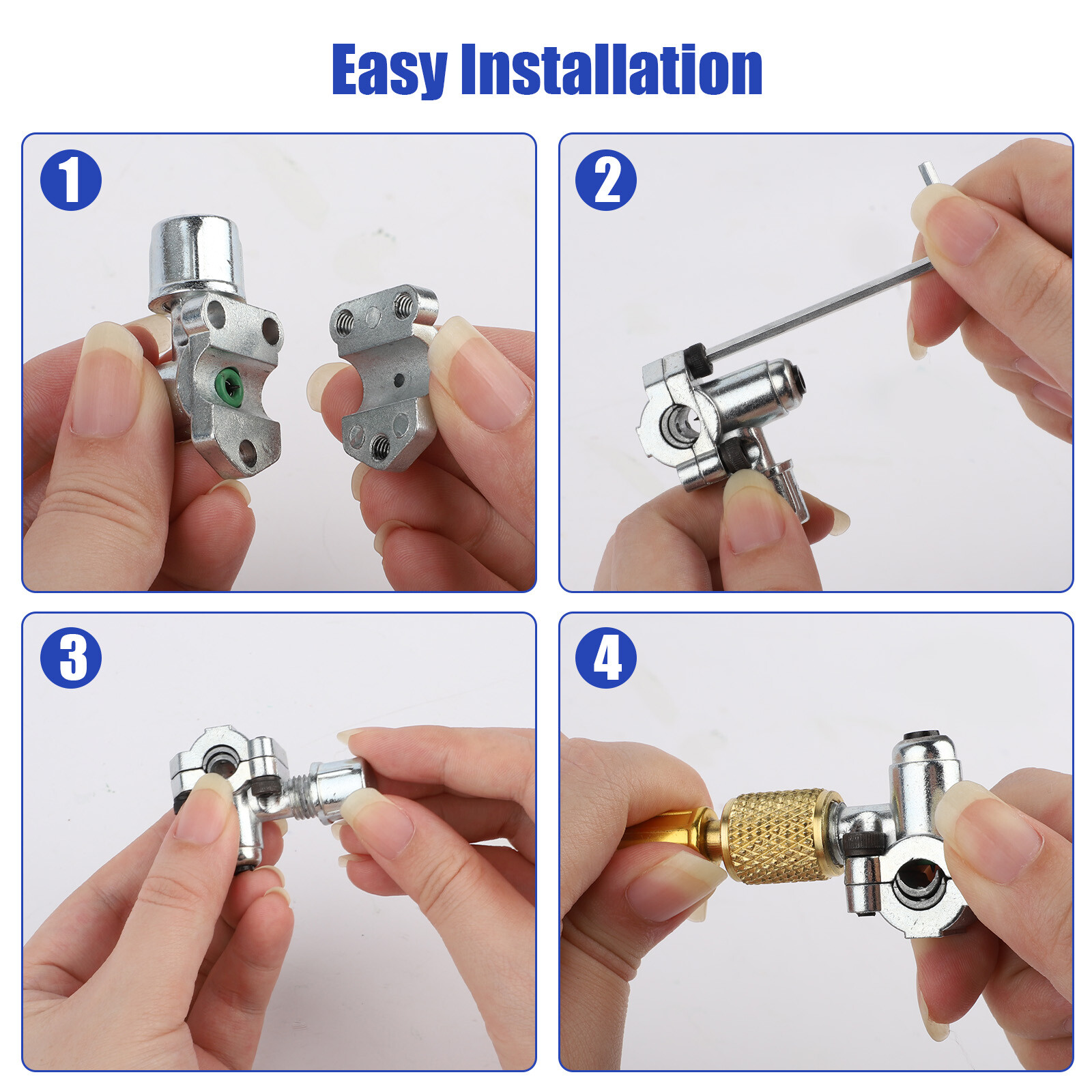 BPV31 Bullet Piercing Tap Valve Kits Tool w/Pressure Gauge for Home Refrigerator