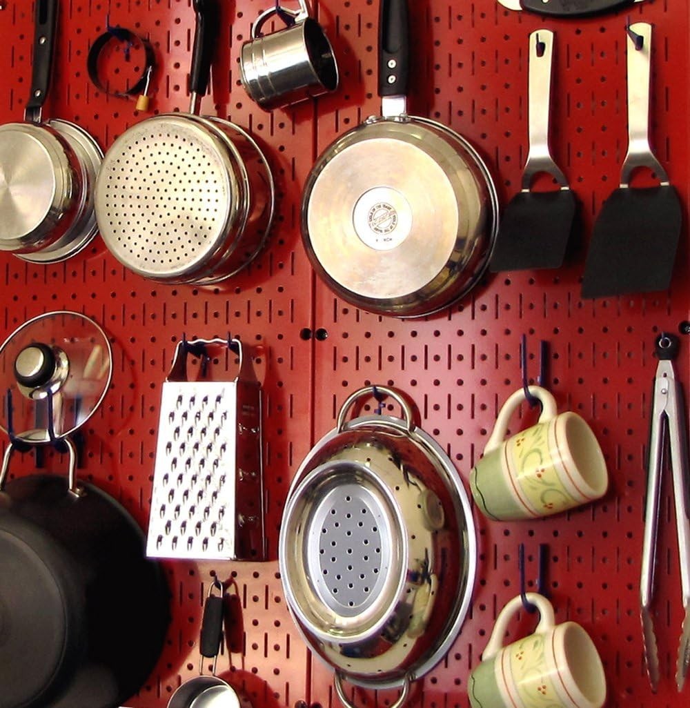 30-P-3232R Red Metal Pegboard Pack