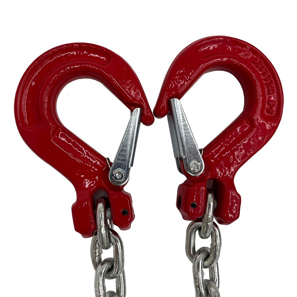 4.9FT Chain Sling 4Legs with Sling Hooks Grade Chain Hoist Lifts G80 1.5m 8800lb
