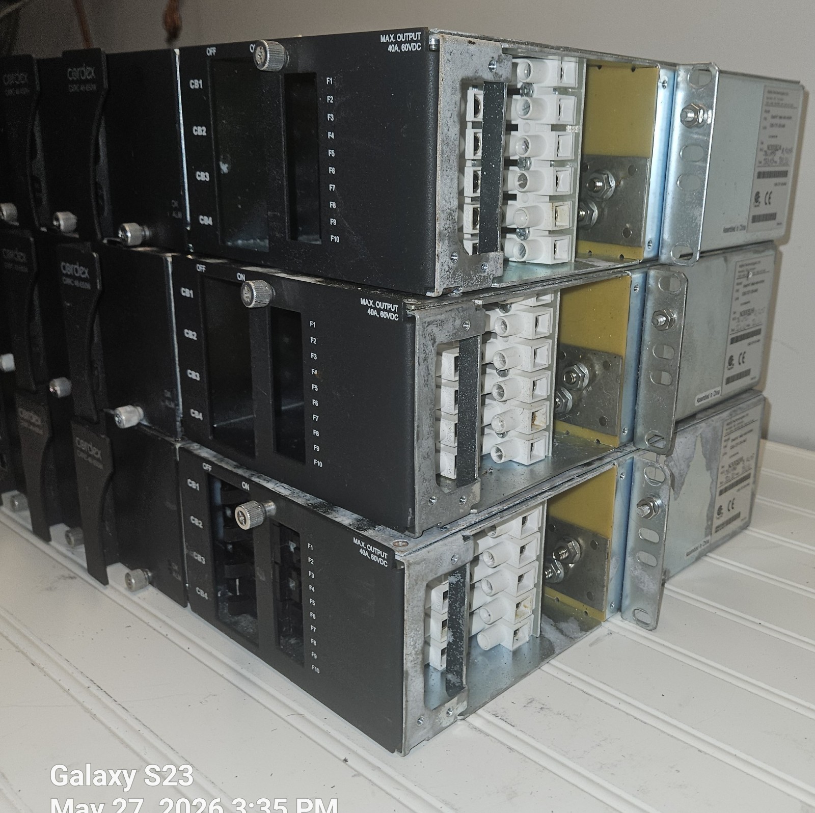 ALPHA / ARGUS 48VDC CORDEX 1.9kW RECTIFIER SHELF SYSTEM 120/240VAC IN 48VDC OUT