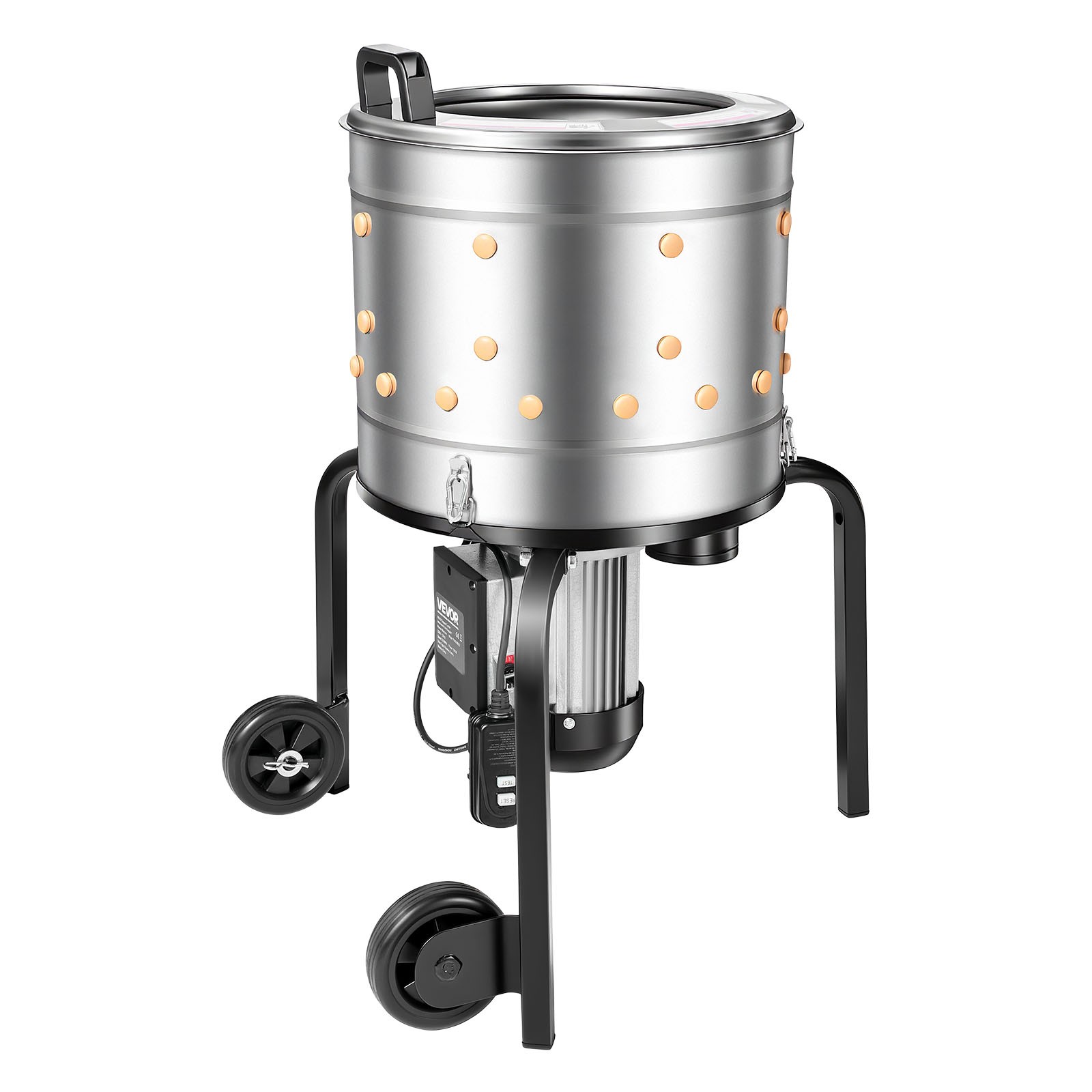 VEVOR 15.7″ Electric Chicken Plucker Machine 550W & 275RPM 114 Fingers & Wheels