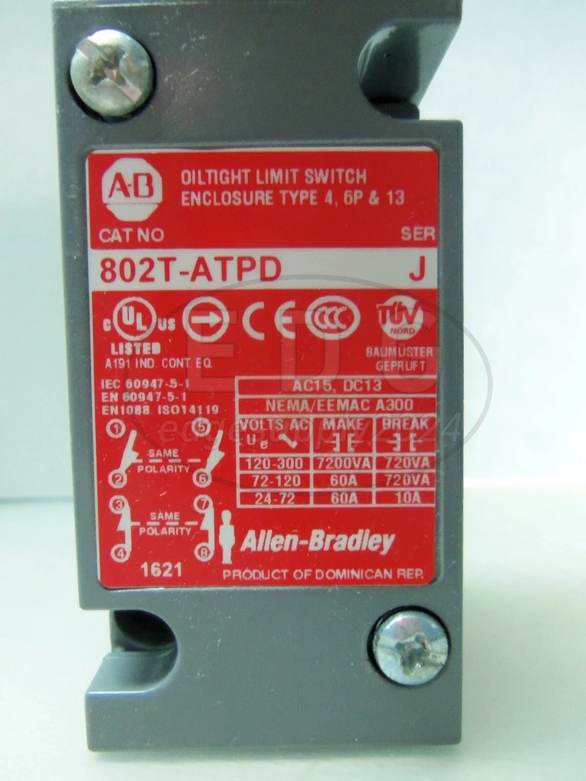 NEW Allen Bradley 802T-ATPD OilTight Limit Switch Series J NIB